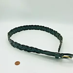 Cinturón Coach's Mujer Cuero Marrón Trenzado Medio Pavo Clásico Cinturón - Imagen 1 de 8