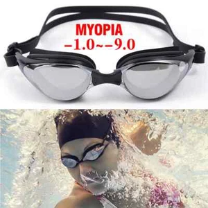 Gafas de natación impermeables antiniebla gafas para miopía elegantes gafas enchapadas nuevas - Imagen 1 de 27