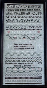 Happy In Heart Heartwarming Samplers Count Cross Stitch Pattern Patricia Preston - Picture 1 of 3