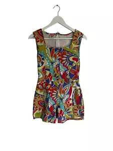 Traje de juego vintage Blockhouse C&M estampado abstracto corto elástico talla 14 12 - Imagen 1 de 6
