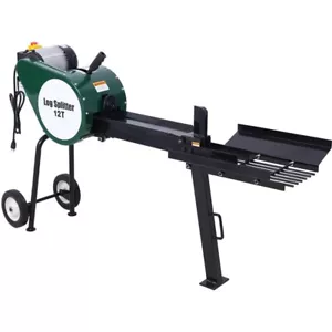 Double Flywheel Electric Log Splitter 12Ton Hotizontal 2HP16A Splitting Machine - Picture 1 of 10