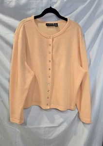All Points By Reference Point Cardigan  Size XL Orange Snap Buttons - Picture 1 of 6