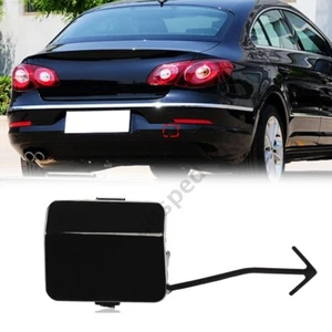 Black Rear Bumper Tow Hook Eye Cover Cap For VW Passat CC 2009-2012 3C8807441 - Picture 1 of 6