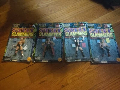 WCW NWO Steel Slammers Die-Cast Scott Hall, Nash, Luger and Goldberg vintage  - Image 1 of 3