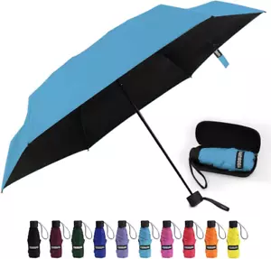 Small Mini Umbrella with Case Light Compact Design Perfect for Travel Lightweigh - Picture 1 of 12