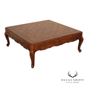 Henredon French Provincial Style Carved Oak Coffee Table - Picture 1 of 19