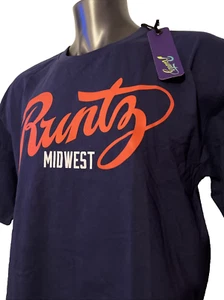 Neu mit Etikett Runtz Worldwide Midwest Logo blau SS T-Shirt Herren Gr. 3XL #221-40281-NVY - Bild 1 von 13