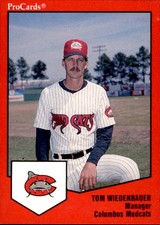 1989 Columbus Mudcats ProCards #130 Tom Wiedenbauer Ormond Beach Florida FL Card