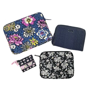 Vera Bradley Menge 4 Reißverschluss Beutel Make-up Tablet Hüllen gesteppt mehrfarbig - Bild 1 von 16
