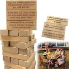 Wooden Ice Breaker Questions Tumbling Tower Game
