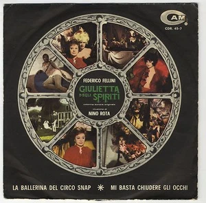 Italian 7" Giulietta degli spiriti Fellini Nino Rota Masina Sandra Milo 1965 VG+ - Imagen 1 de 2