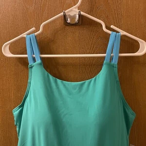 Lands End Mujer Bañador Azul Falda Talla 14-NUEVO- - Imagen 1 de 8