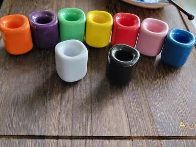 Mini Ceramic Chime Candle Holder: Altar Decor, Multiple Colors - Image 1 of 4