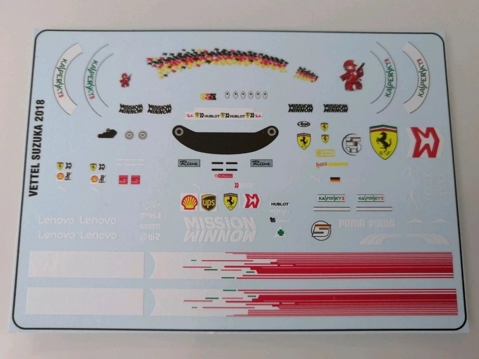Ferrari SF71-H Sebastian Vettel " Japanese GP - Figure Decals " 2018 1/18 - Bild 1 von 1