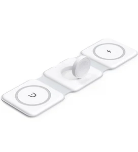 3 in 1 Wireless Magsafe Charger Foldable Mat Pad For Apple Watch AirPods iPhone - Picture 1 of 4