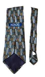 Honors Tie Silk Geometric Shapes Black Gray Brown Cream Olive NIB t1252 154 - Picture 1 of 1
