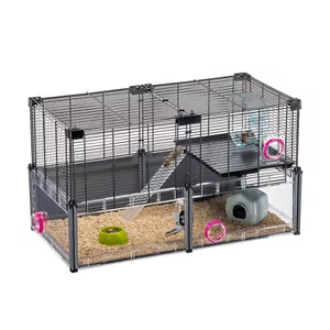 Hamsterkäfig MULTIPLA MEDIUM Ferplast Tier Haustier Zuhause mit Zubehör & Schlauch - Bild 1 von 12