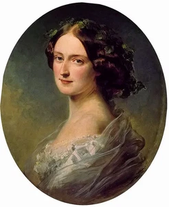 Oil franz xavier winterhalter lady clementina augusta wellington child villiers - Picture 1 of 1