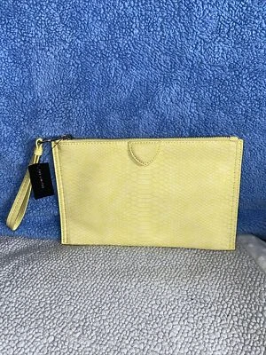 Muñequera The Limited Clutch amarilla imitación piel de serpiente P5 Foto 1 de 4