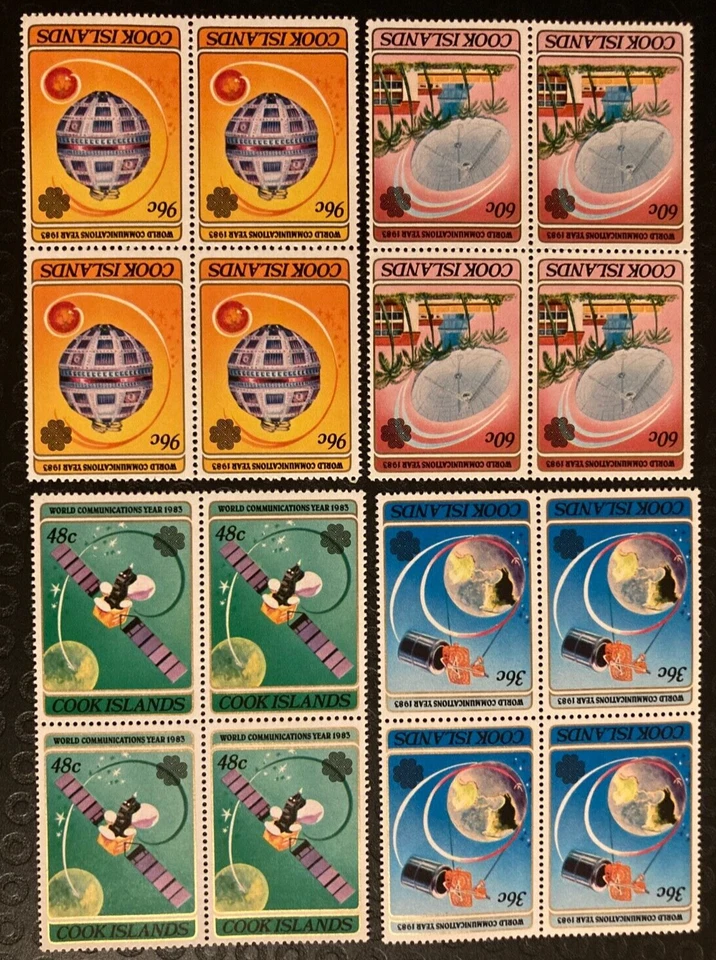 COOK ISLANDS 1983 WORLD COMMUNICATIONS YEAR SG927-930 IN BLOCKS OF 4 - Image 1 of 1