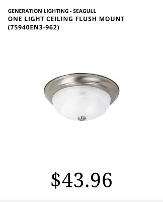 Generation Lighting Windgate 12" Wide LED Flush Mount Bowl Ceiling Fixture - Image 1 of 4