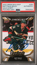 2022-23 Upper Deck 1/1 MVP Auto Gold Script Rookie RC SP #250 Matt Boldy