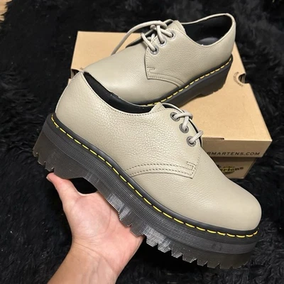 Zapatos Oxford para mujer 9-DR MARTENS 1461 Quad II plataforma piedra calentada con cordones Foto 1 de 4