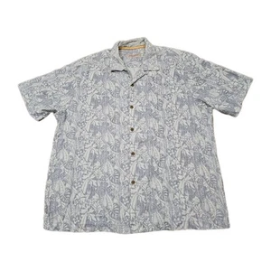 Tommy Bahama Hawaiihemd Herren XL Seide Blätter Schlaufenkragen Aloha - Bild 1 von 10