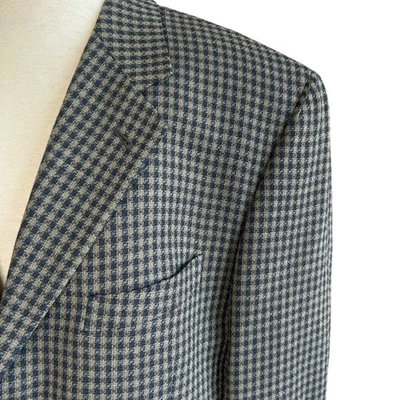 Abrigo Blazer Deportivo Joseph Abboud Para Hombre 100% Lana Cuadros Tweed Talla 40R Foto 1 de 4