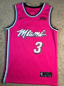 Miami Heat MIAMI VICE Stitched Swingman Basketball Jersey (#3 Wade) Men's Large - Picture 1 of 6