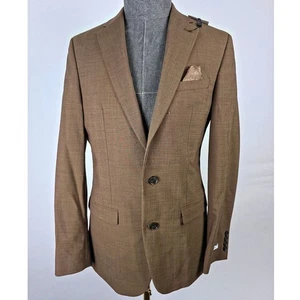 bar III Sport Mantel Herren 38 L Slim Fit Braun Anzug Blazer Sakko Wollmischung - Bild 1 von 9
