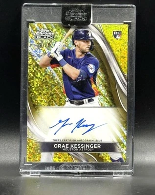 2024 Topps Chrome Black Grae Kessinger Gold Mini Diamond Rookie Auto /50 Houston - Image 1 of 2