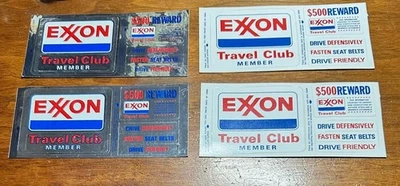4 - Винтажная рекламная наклейка члена клуба путешествий Exxon Mobil неиспользованная - Изображение 1 из 3