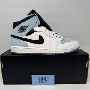 Nike Air Jordan 1 Mid Ice Blue/Black DV1308-104 Mens & GS/Women's - Brand New! - Picture 1 of 7