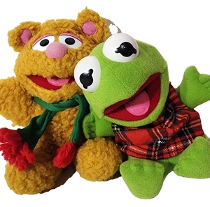 Jim Henson Muppets Babys Kermit Fozzy Bear Stofftier Plüsch 2 Stück 80er - Bild 1 von 5