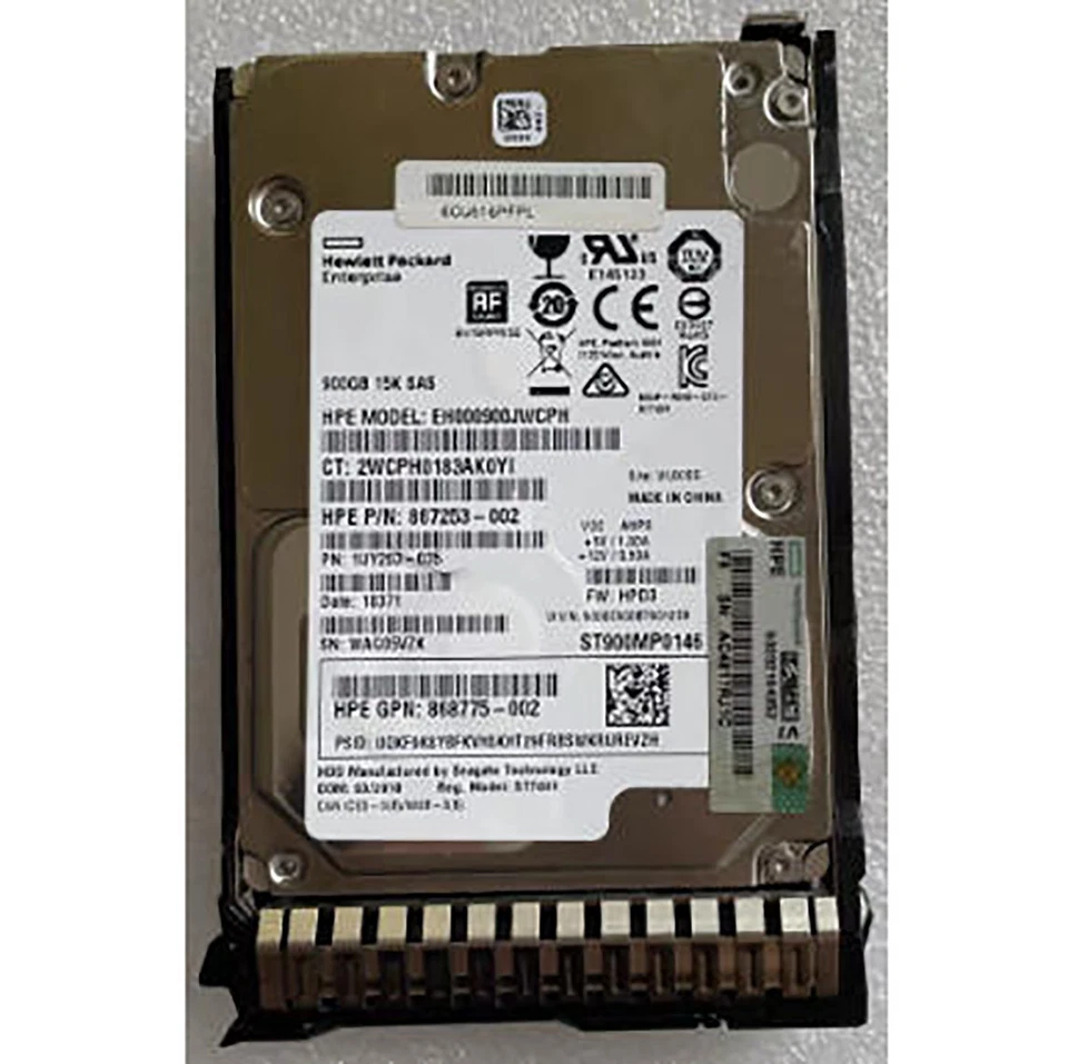 New For HPE 900GB SAS 6G 10K 870765-B21 870798-001 SFF SC HDD Hard Drive - Image 1 of 1