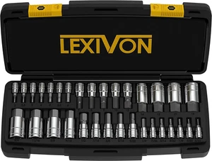 Master HEX Bit-Steckschlüsselsatz, Premium S2 legierter Stahl | komplett 32-teilig, SAE und M - Bild 1 von 11