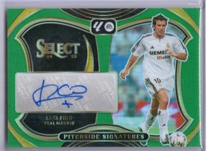 2024-25 SELECT LA LIGA PITCHSIDE GREEN PRIZM AUTO LUIS FIGO /5 REAL MADRID  - Picture 1 of 2