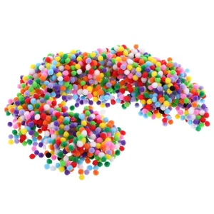 2000 piezas bolas de pompón artificiales para niños artesanales hágalo usted mismo pompones de colores - Imagen 1 de 12