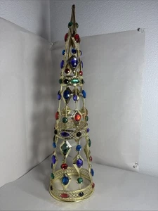 Robert Stanley Royal Palace 18" Christmas Tree Metal Rhinestones Gold 2020 - Picture 1 of 2
