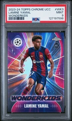 2023-24 Topps Cromo UCC Wonderkids Lamine Yamal #WK-3 (RC) PSA 9 Foto 1 de 4