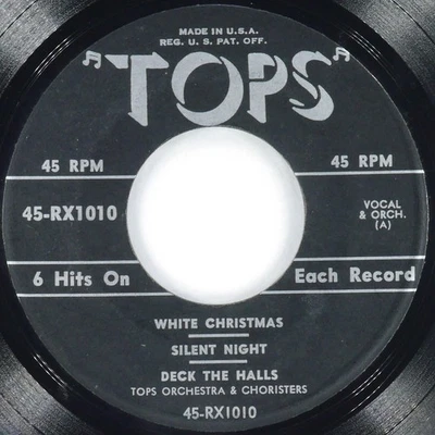 ORCHESTRA & CHORISTERS White Christmas TOPS 45-RX1010 VG 45rpm 7"  Vocal - Image 1 of 4
