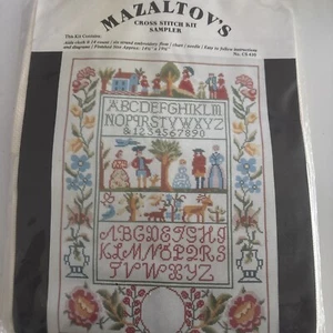 Vintage Mazaltovs Complete Cross Stitch Sampler # CS 430 New In Package - Picture 1 of 5