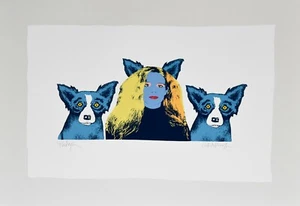 George Rodrigue Blue Dog "Soul Mates III" Print Signed Numbered Artwork - Picture 1 of 4