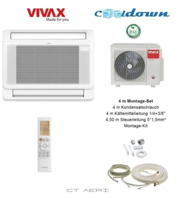 VIVAX Flur-Truhe 9000 BTU + 4 m Montageset 2,6 KW Split Klimaanlage A+++ - Bild 1 von 4
