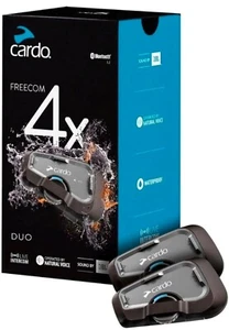 Cardo Freecom 4X DUO FRC4X103 Bluetooth Intercom Headset - Picture 1 of 11