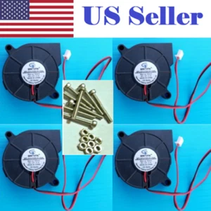 4 PCs12V CC 50 mm Soplador Ventilador de refrigeración radial Hotend Extrusora para Impresora 3D RepRap - Imagen 1 de 4