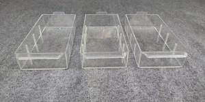 Klar Acryl Kunststoff Aufbewahrung Organizer Ersatz Schubladen Menge 3 Markenlos - Bild 1 von 7