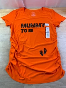Nueva Camiseta de Halloween de Maternidad Time & Tru para Mujer dice MOMIA SER--¡LINDA!!* - Imagen 1 de 3