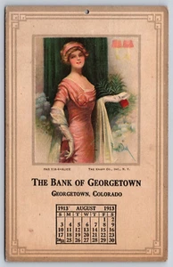 Postcard The Bank of Georgetown Georgetown Colorado Private Postcard August 1913 - Picture 1 of 2